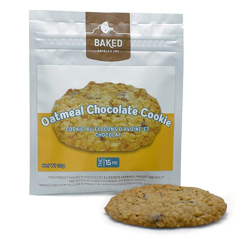 Baked Edibles Oatmeal Chocolate Chip Cookie 15MG THC