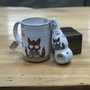 Baked In Vermont ceramic "Stay cool, be cool" Wake and Bake Set