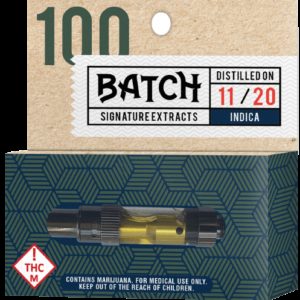 Batch Extracts 1000 mg distillate cartridge | Indica |
