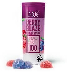 edible-berry-blaze-100mg-sativa-gummies-dixie