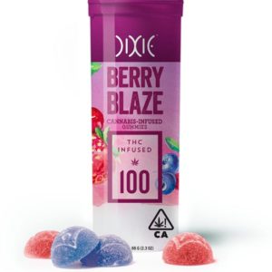 Berry Blaze Gummies 100mg THC (DIXIE)