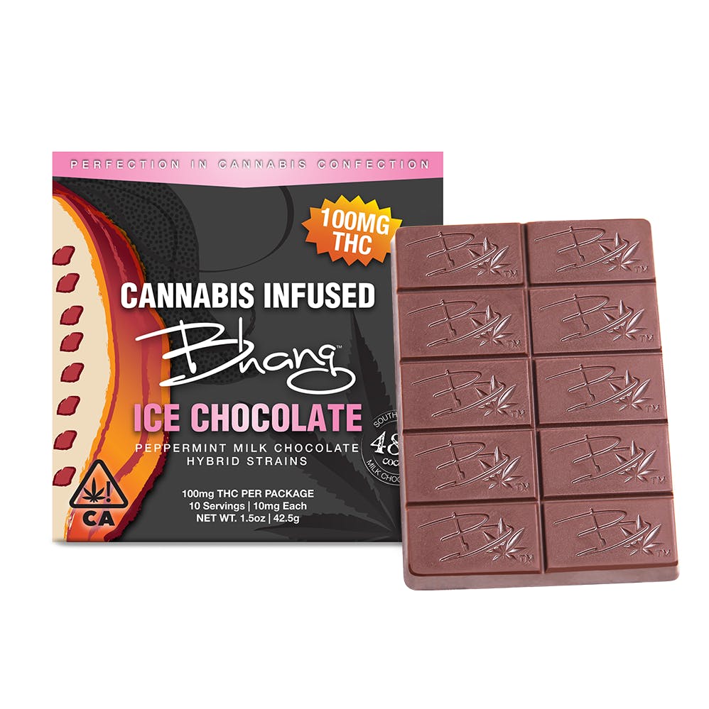 Bhang Ice Chocolate Peppermint Bar 100mg THC