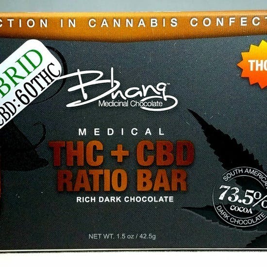 Bhang Ratio Bar 120 mg CBD/60 mg THC