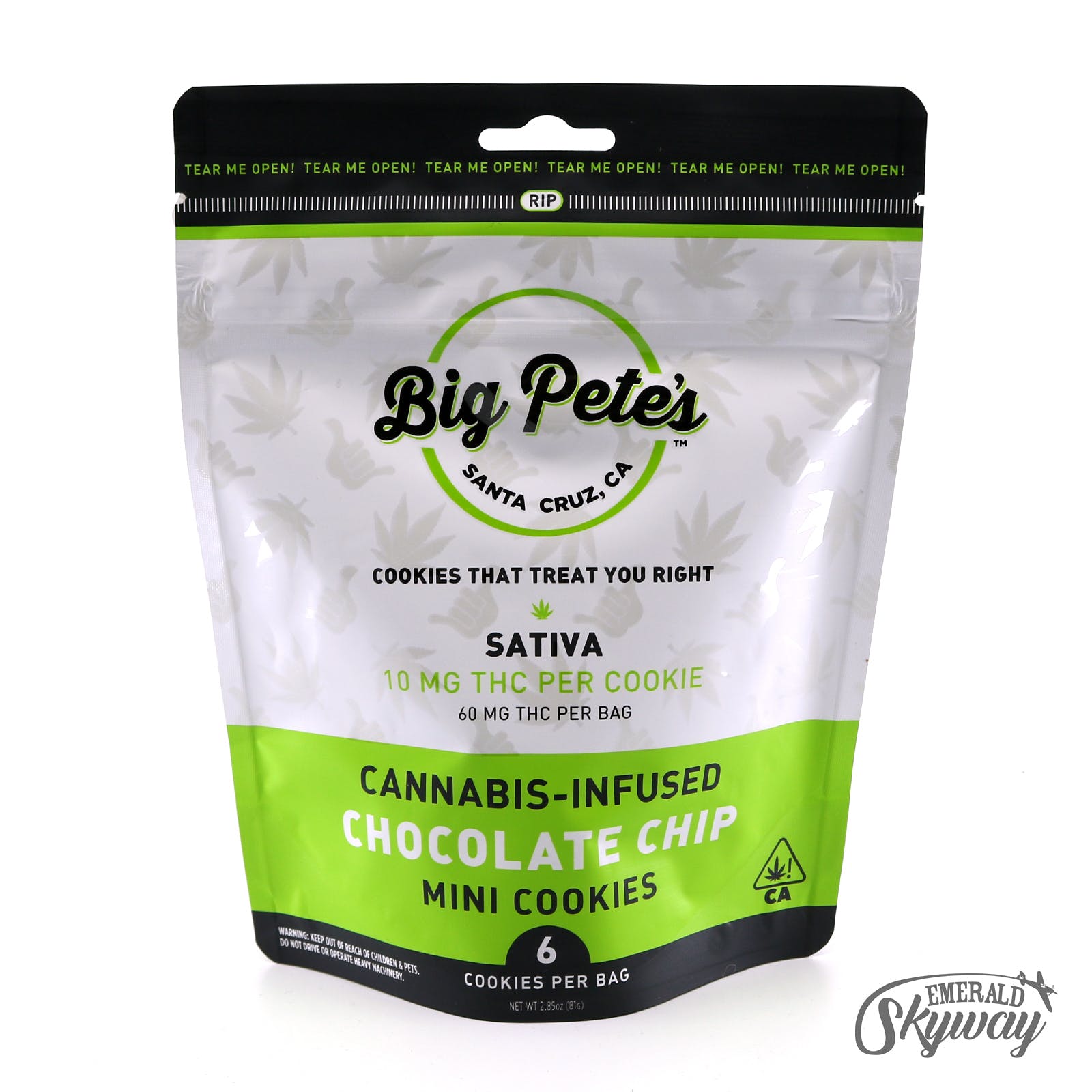 Big Pete's: Chocolate Chip Cookies - Sativa 6 Pack