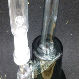Black 4in Inline Dab Rig (Short honey pot style) (#A3)