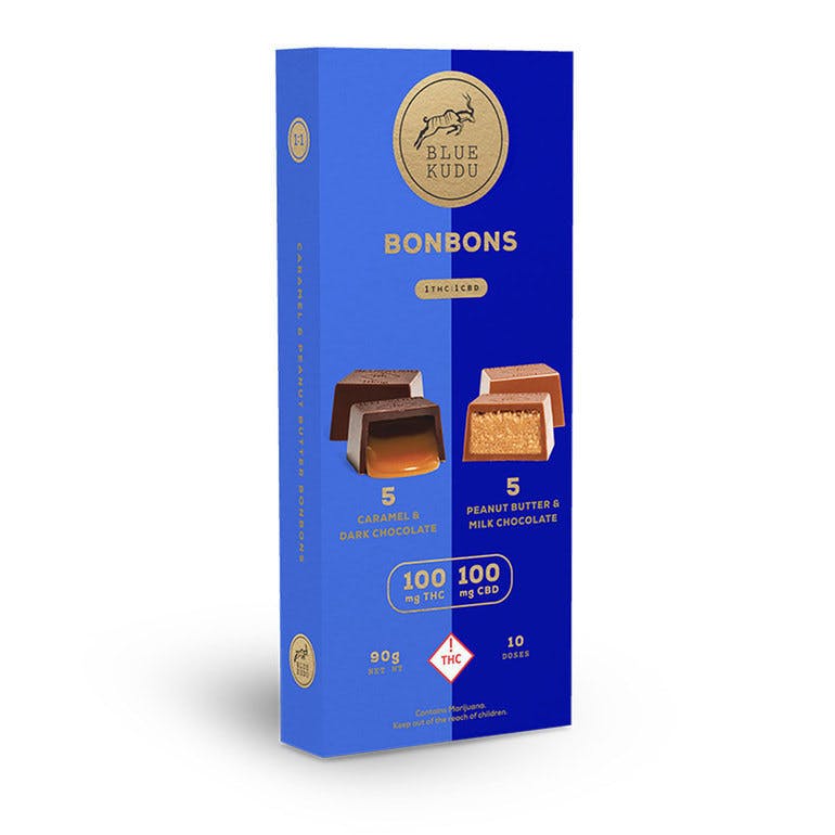 Blue Kudu | Assorted Chocolate Bonbons 1:1 CBD/THC | 100mg