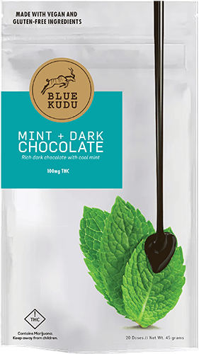 Blue Kudu mint and dark chocolate bar