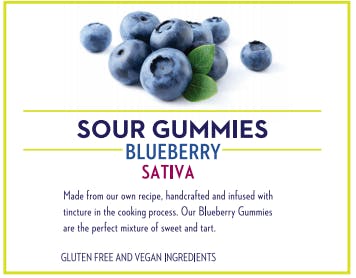 Blueberry Sativa Sour Gummies by Wana