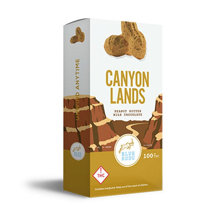 BlueKudu - Canyon Lands - Peanut Butter + Milk Chocolate - 100mg THC