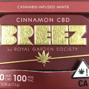 Breez Cinnamon CBD 100mg CBD + 100mg THC