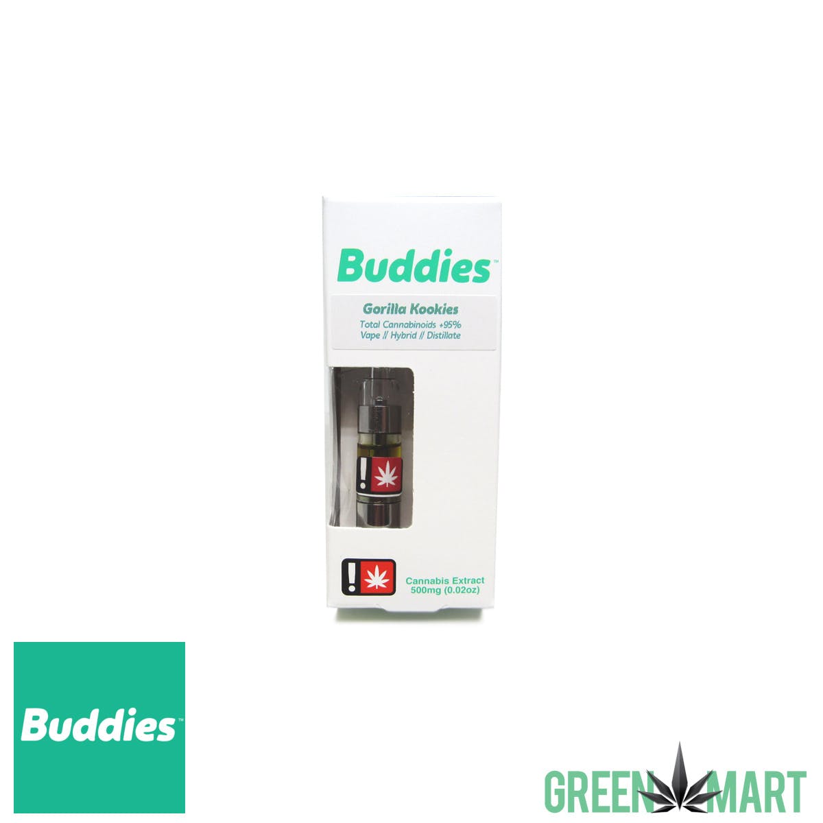 Buddies Brand Distillate Cartridge - Gorilla Kookies