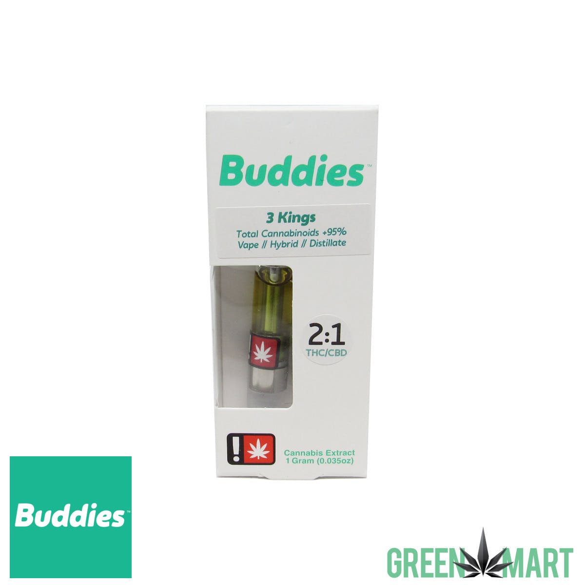Buddies Distillate Cartridge - 3 Kings
