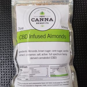 Canna Benefits: 50mg CBD Almonds