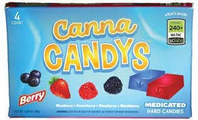 Canna Candy - Berry Hard Candy 4 Packs, 240mg/Box
