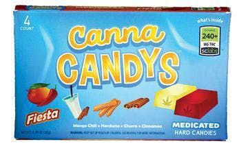 Canna Candy - Fiesta Hard Candy 4 Packs, 240mg/Box