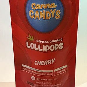 Canna Candys - Cherry Lollipop 100mg THC