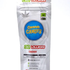 Canna Candys - Cherry Lollipop 50mg CBD