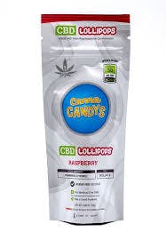 Canna Candys - Raspberry Lollipop 50mg CBD
