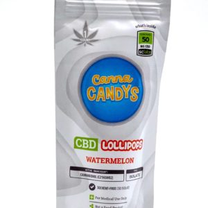 Canna Candys - Watermelon Lollipop 50mg CBD