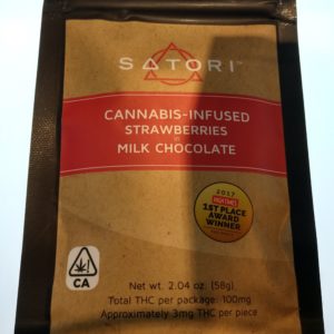 Cannabis-Infused Strawberries in Milk Chocolate