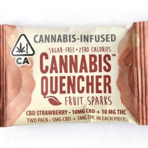 Cannabis Quencher - Fruit Sparks 10MG CBD : 10MG THC - Strawberry