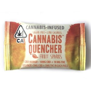 Cannabis Quencher - Fruit Sparks 10MG THC : 10MG CBD - Mango