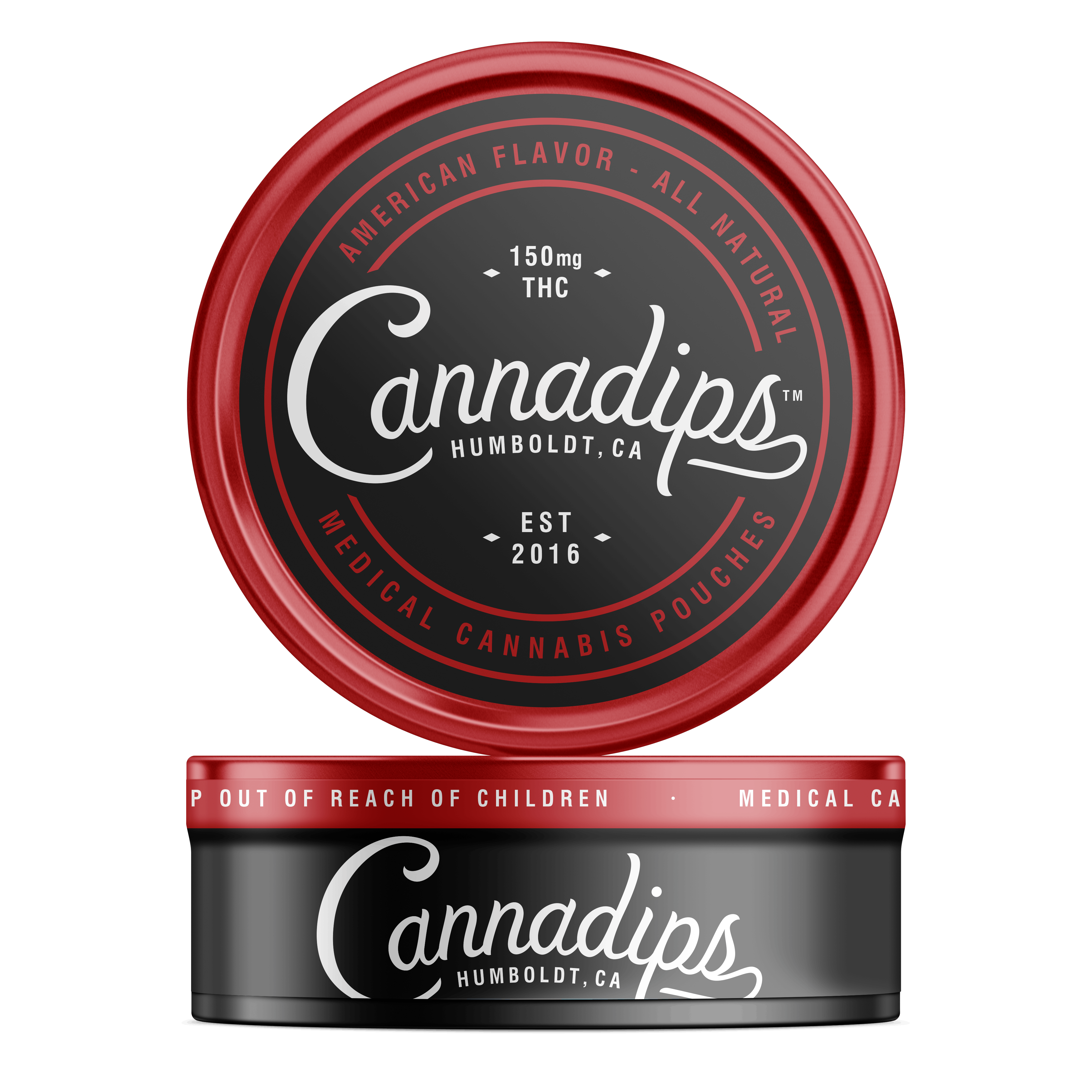 Cannadips American Pouches (THC), 150mg Tin