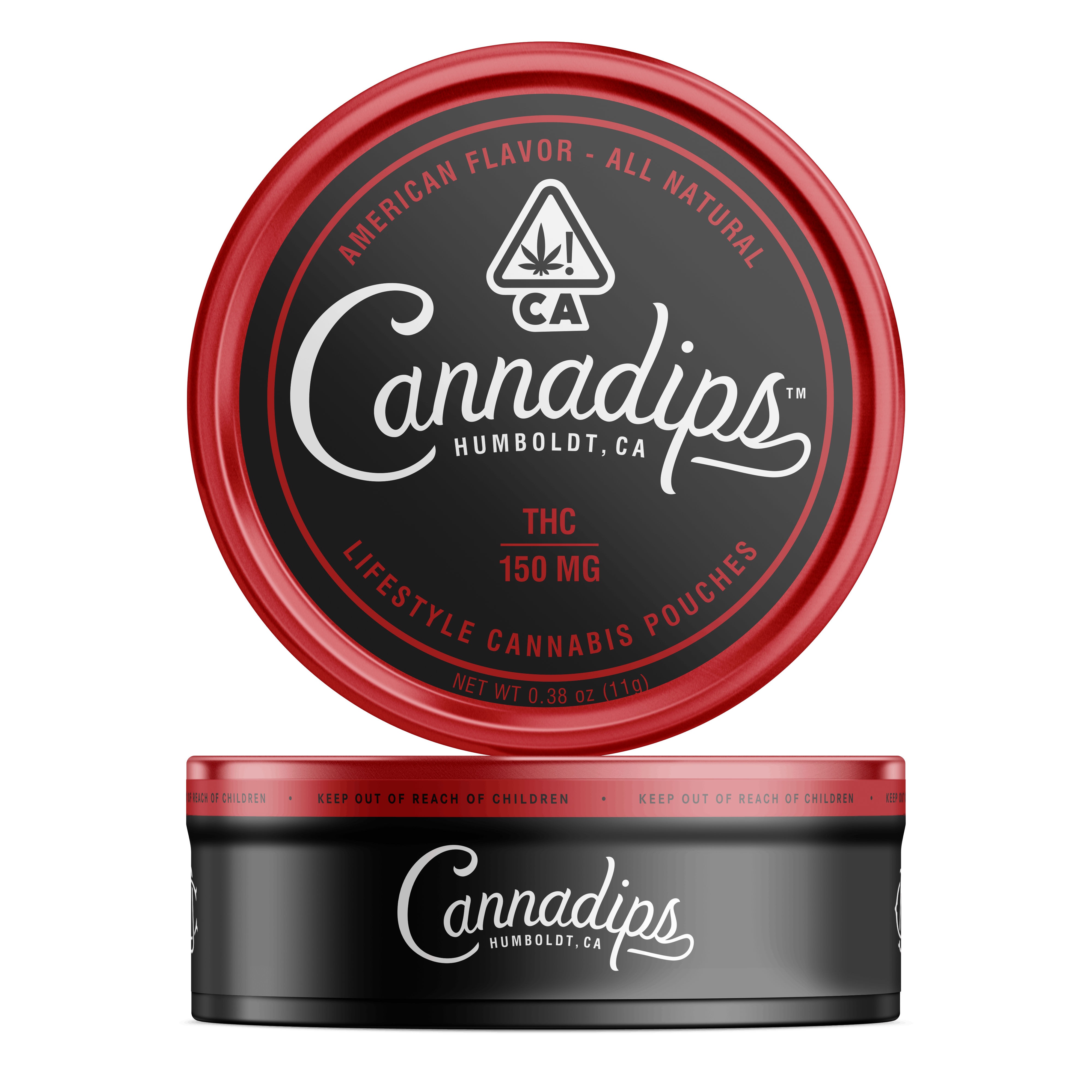 Cannadips American Pouches (THC), Micro-Dose Tin