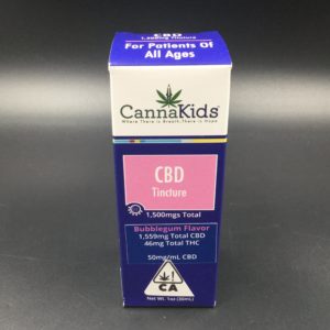 CannaKids Bubble Gum Flavored CBD Tincture 1500mg 50mg/ml