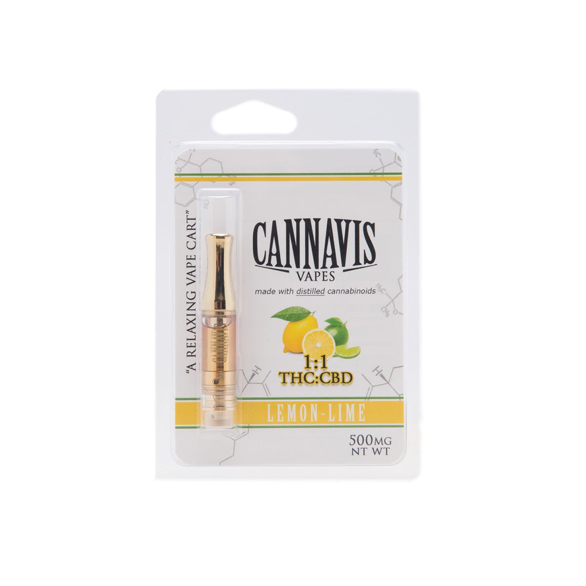 Cannavis Vape, Lemon-Lime 1:1 Cartridge