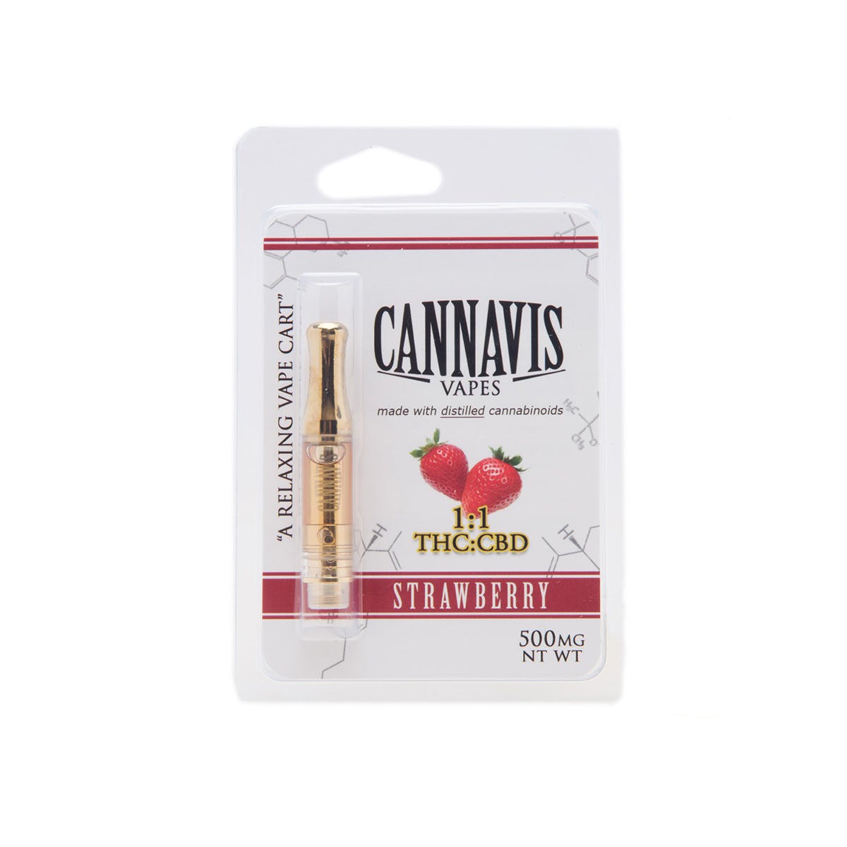Cannavis Vape, Strawberry 1:1 Cartridge