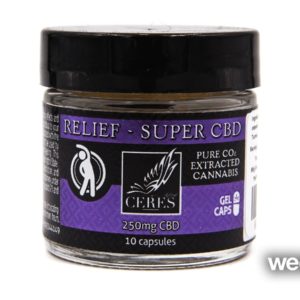 Capsules: 250mg CBD Super Relief 10 Pack by Ceres