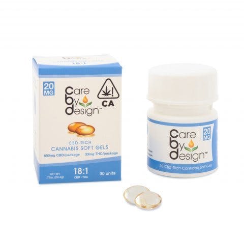 Care By Design 18:1 Soft Gels - 20MG 30 Units