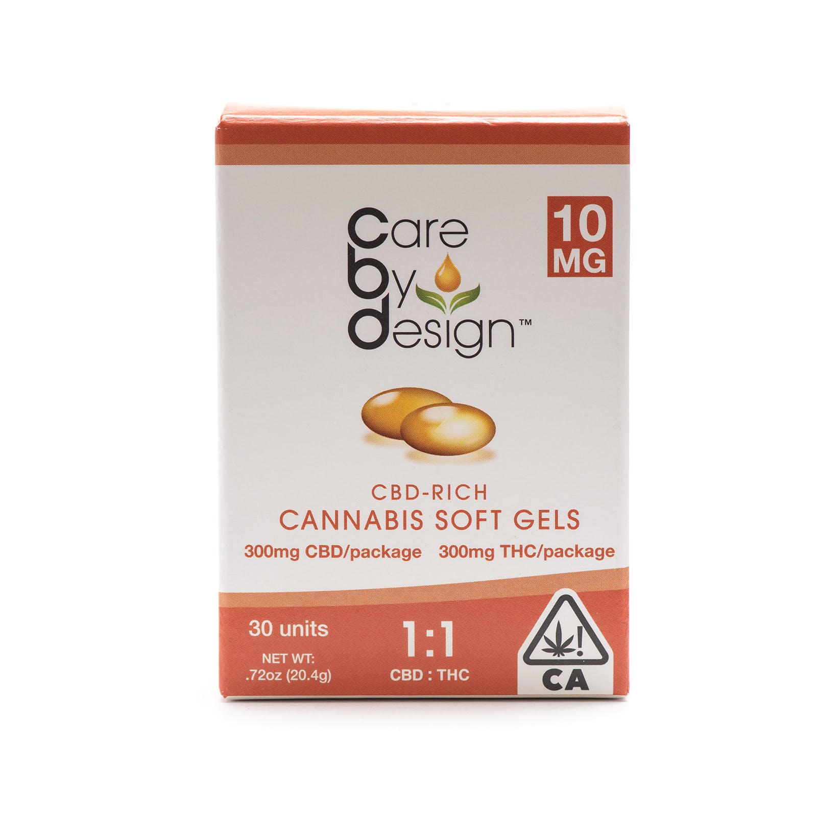 Care By Design- Soft Gel Caps 1:1 CBD/THC - 30 pack