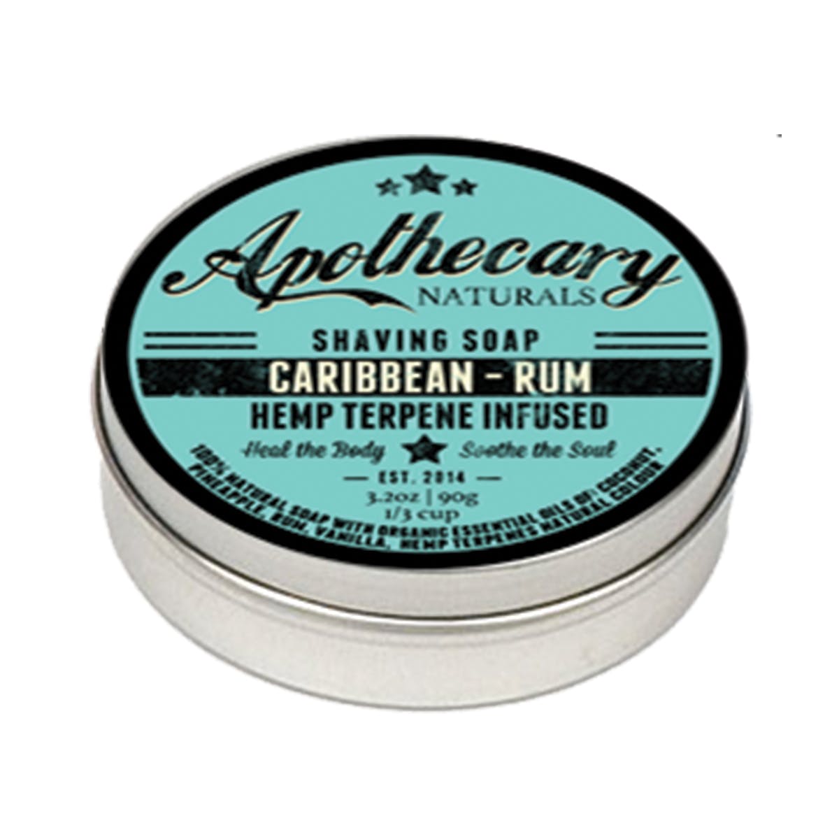 Caribbean-Rum Hemp Shaving Soap