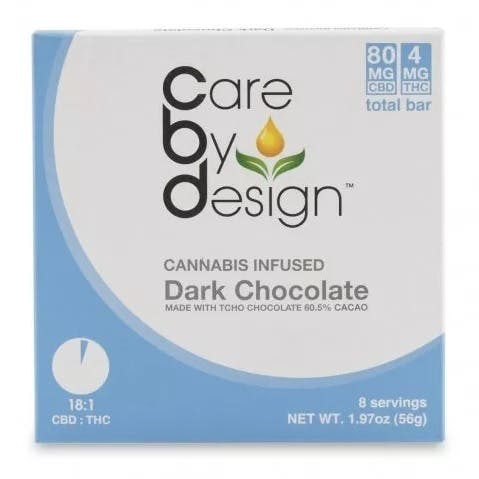 CBD 18:1 Dark Chocolate Bar by Care by Design