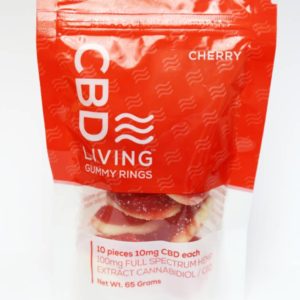 CBD Cherry Rings: 100mg CBD, 10 Pack (CBD LIVING)