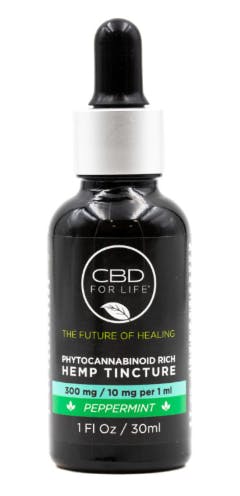 CBD For Life Phytocannabinoid Rich Hemp Tincture 300mg (Peppermint)