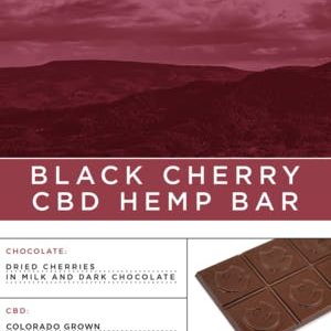 CBD Incredible Black Cherry Chocolate Bar, 100mg