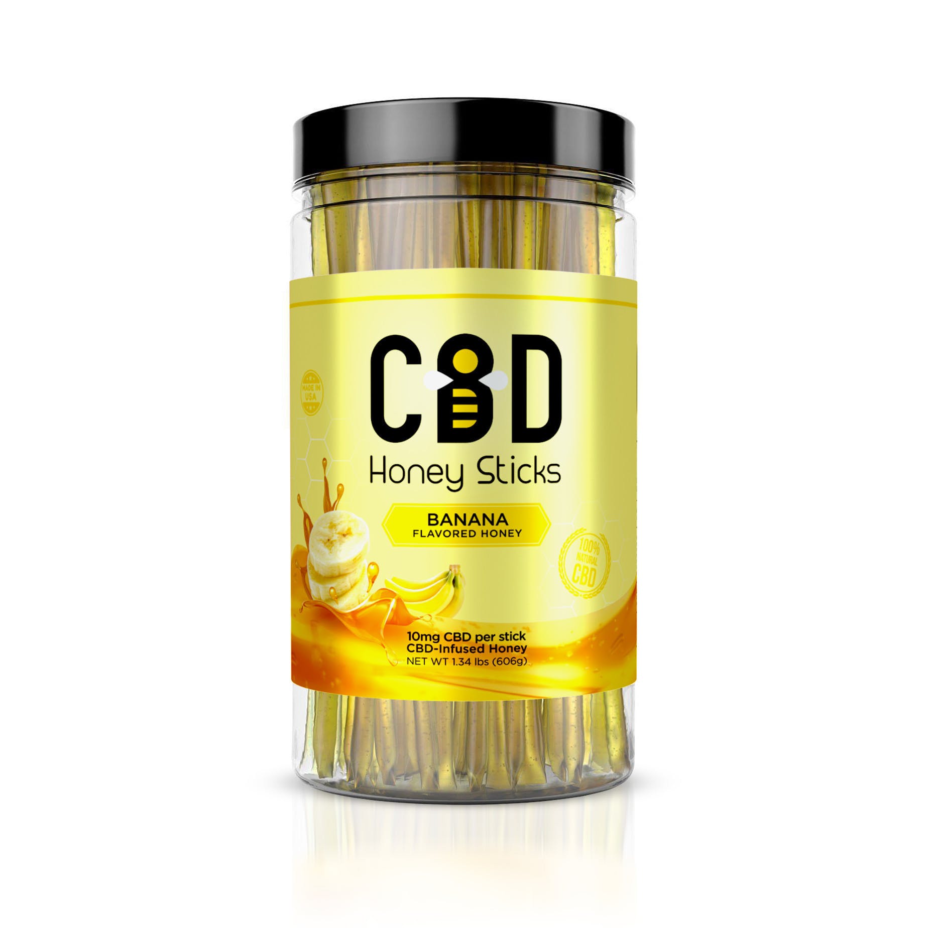 CBD Infused Honey Sticks - Banana Flavored