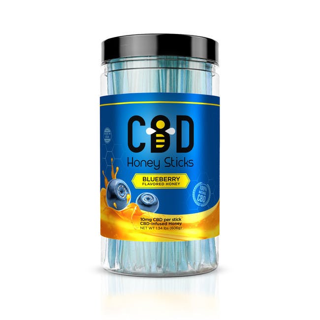CBD Infused Honey Sticks - Blueberry Flavor 10mg