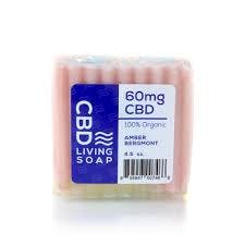 CBD Living Bath soap 60mg - Amber Bergamont