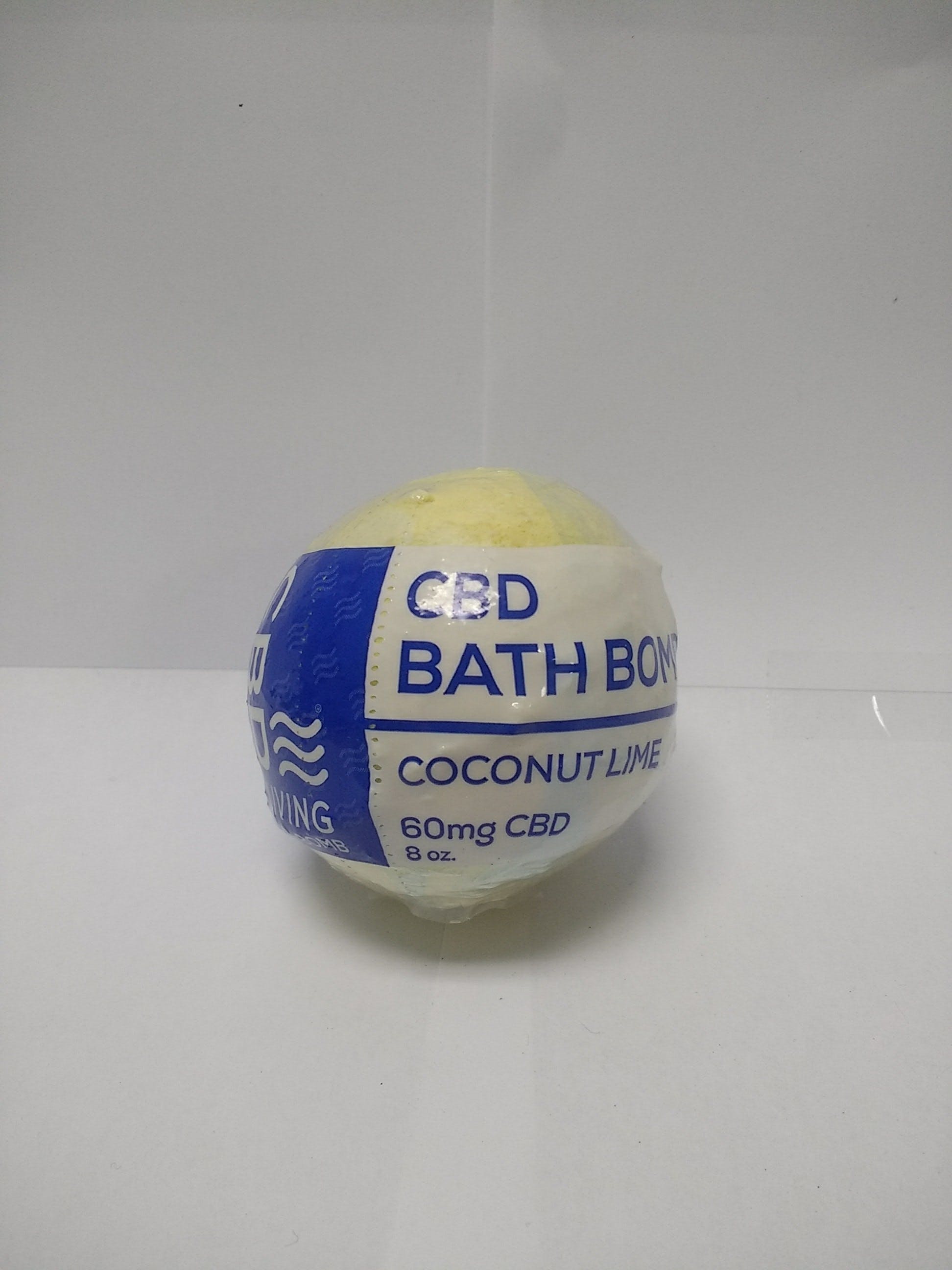 topicals-cbd-living-coconut-lime-60mg-bath-bomb