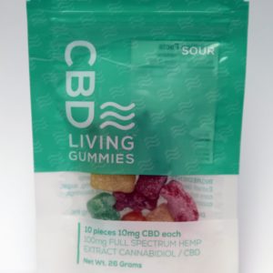 CBD Living Sour Gummy Bears 100mg