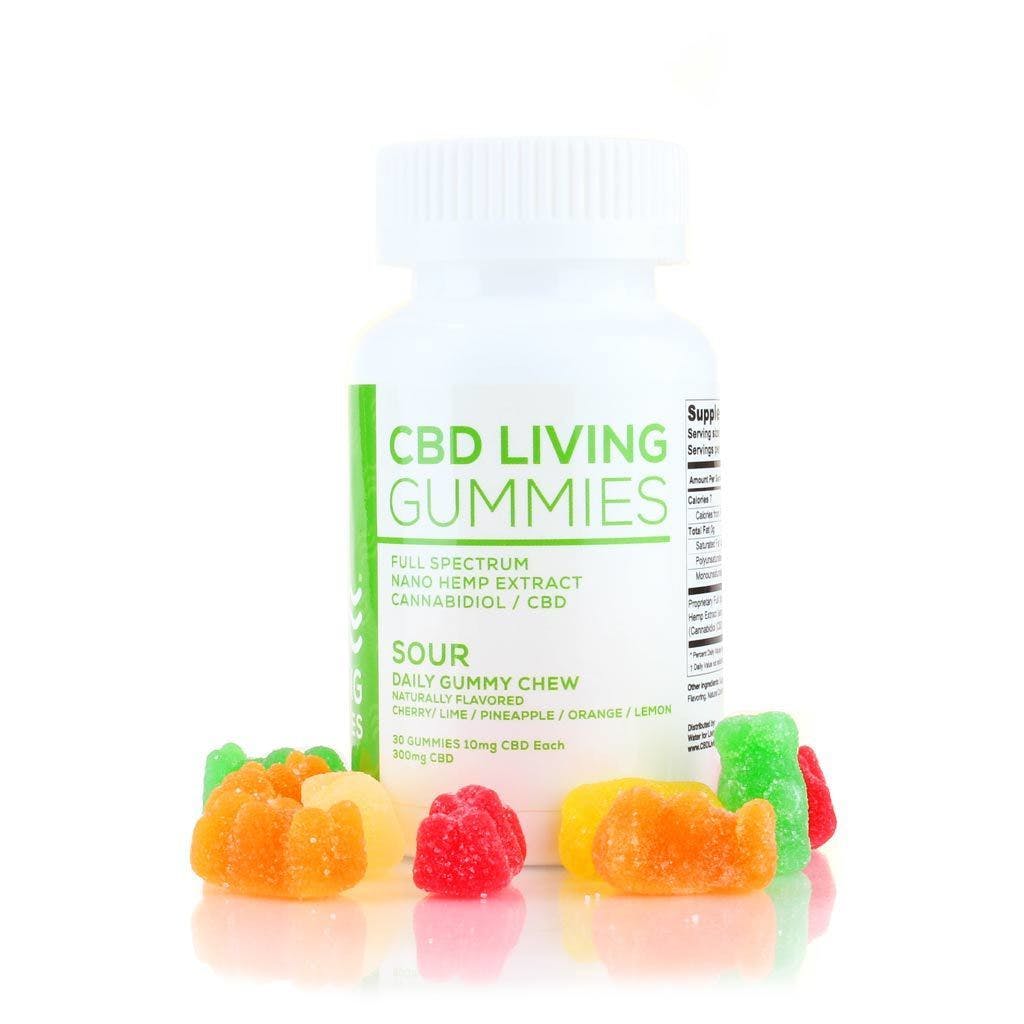 CBD Living - Sour Gummy Bears (100mg CBD)