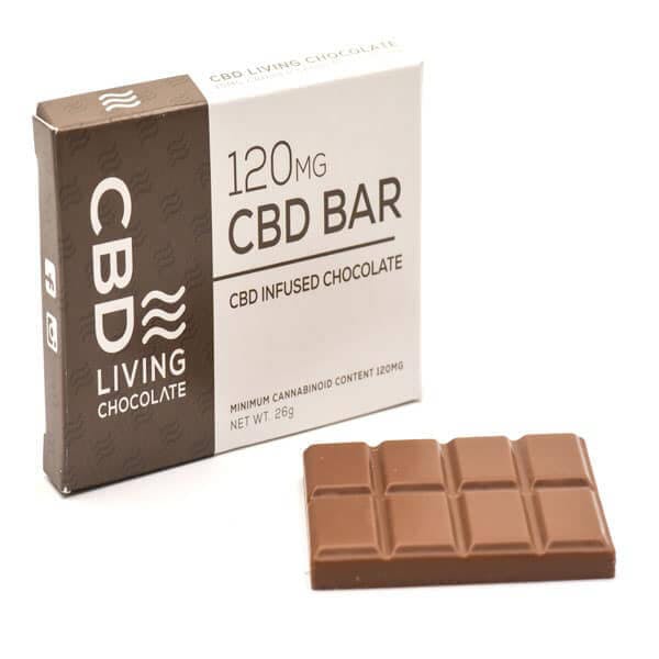 CBD Milk Chocolate Bar: 120MG CBD (CBD LIVING)