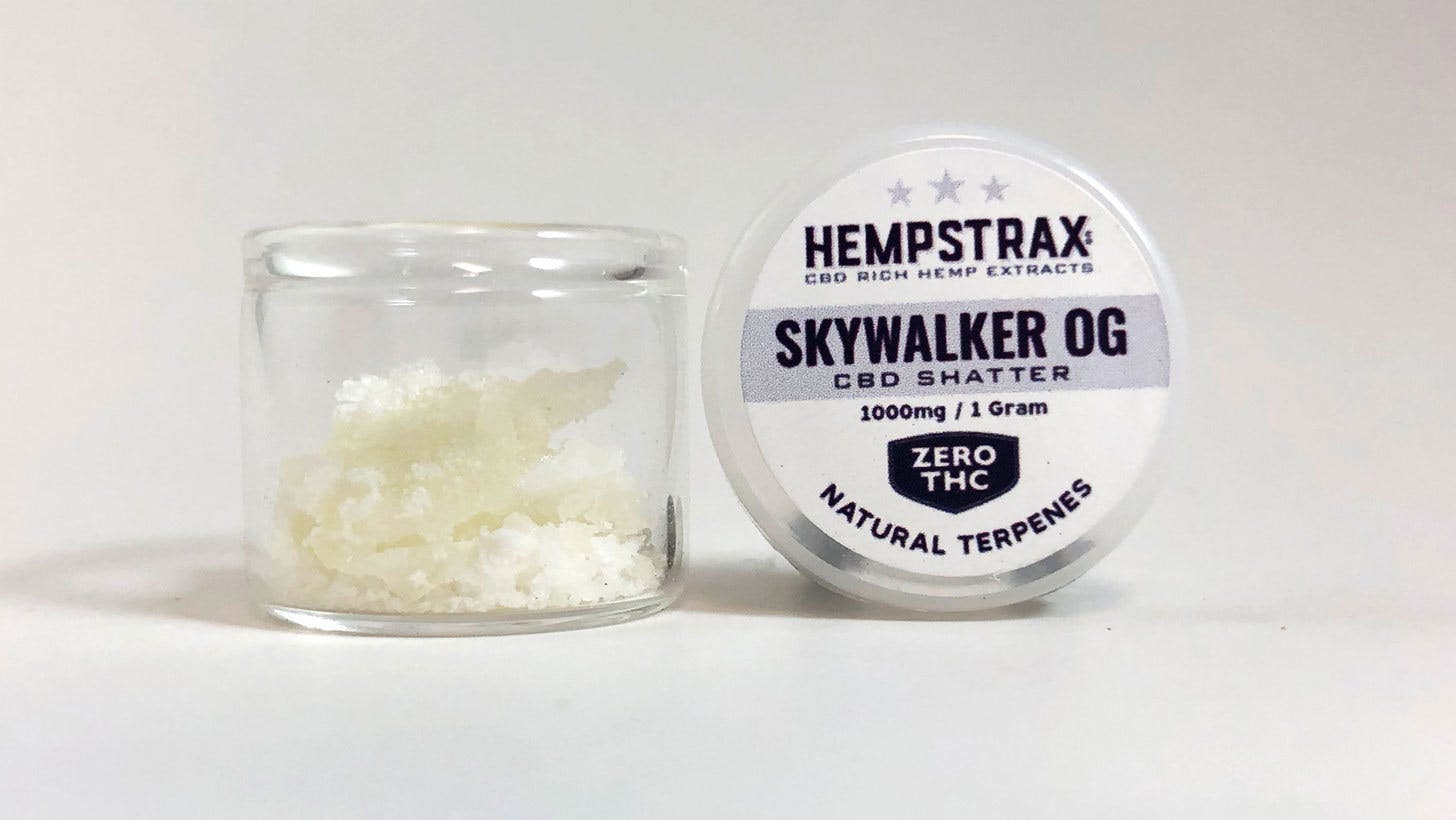 wax-cbd-shatter-skywalker-og-hempstrax