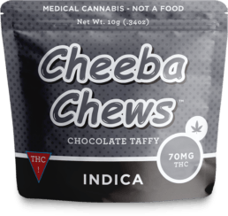 Cheeba Chew, Chocolate Taffy, Indica & Sativa - 100mg