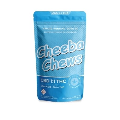 Cheeba Chew - High CBD 1:1 Chocolate Taffy 50mg THC : 50mg CBD