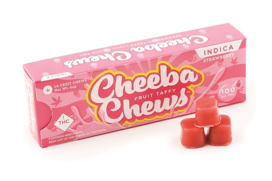 Cheeba Chew - Indica Strawberry Taffy 100mg